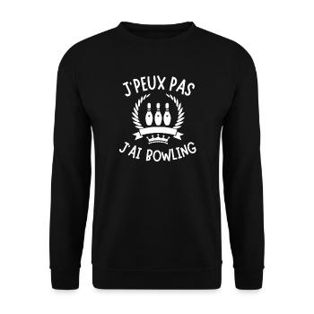 Bowling, joueur de bowling, fan de bowling - Sweat-shirt Unisexe - noir - Devant - Alina (178cm) & Michal (187cm)