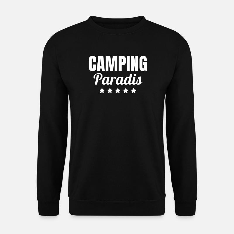 camping, motorhome, camping paradise - Unisex Sweatshirt - black