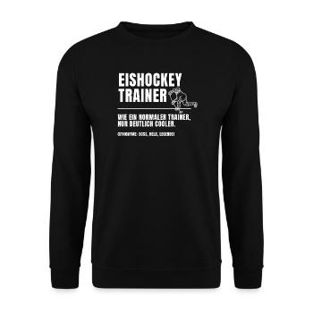 Eishockey Trainer Definition - Unisex Pullover - Schwarz - Vorne - Alina (178cm) & Michal (187cm)