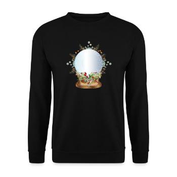 Boule à neige nostalgique vide à étiqueter - Sweat-shirt Unisexe - noir - Devant - Alina (178cm) & Michal (187cm)