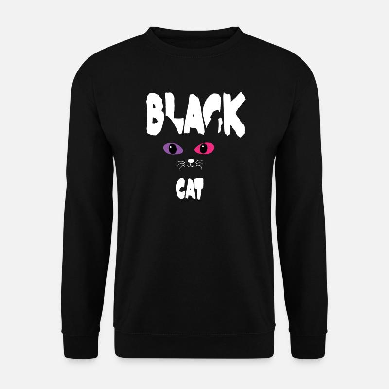 Chat Noir Blanc - Sweat-shirt Unisexe - noir