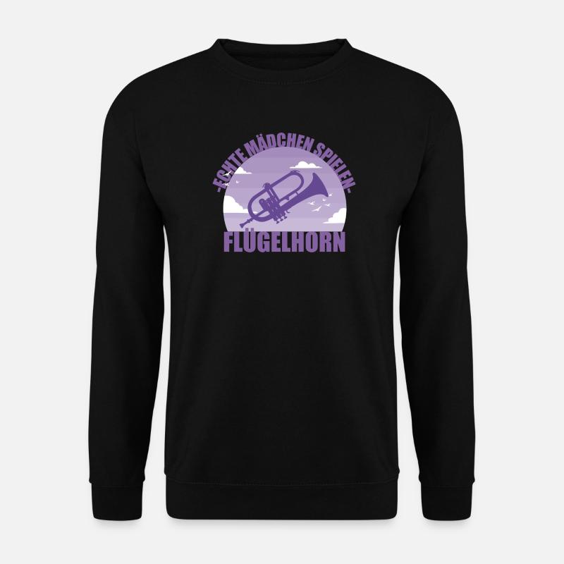 Flügelhorn Musikerin Instrument Mädchen Geschenk - Unisex Pullover - Schwarz
