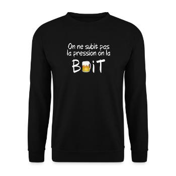 bière, apéritif, apéro - Sweat-shirt Unisexe - noir - Devant - Alina (178cm) & Michal (187cm)