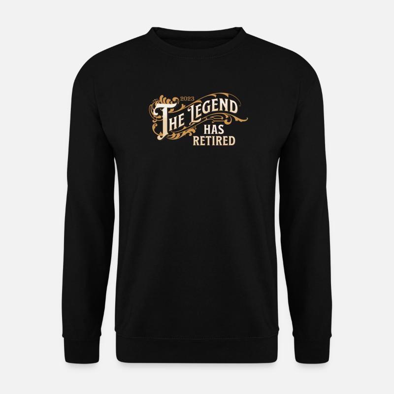 Rentner 2023 Rente The legend has retired - Unisex Pullover - Schwarz