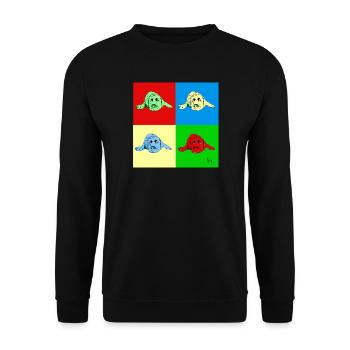 Labrador - Sweat-shirt Unisexe - noir - Devant - Alina (178cm) & Michal (187cm)
