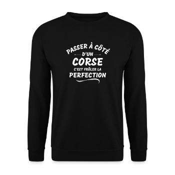 Corse, je suis Corse, fierté Corse - Sweat-shirt Unisexe - noir - Devant - Alina (178cm) & Michal (187cm)