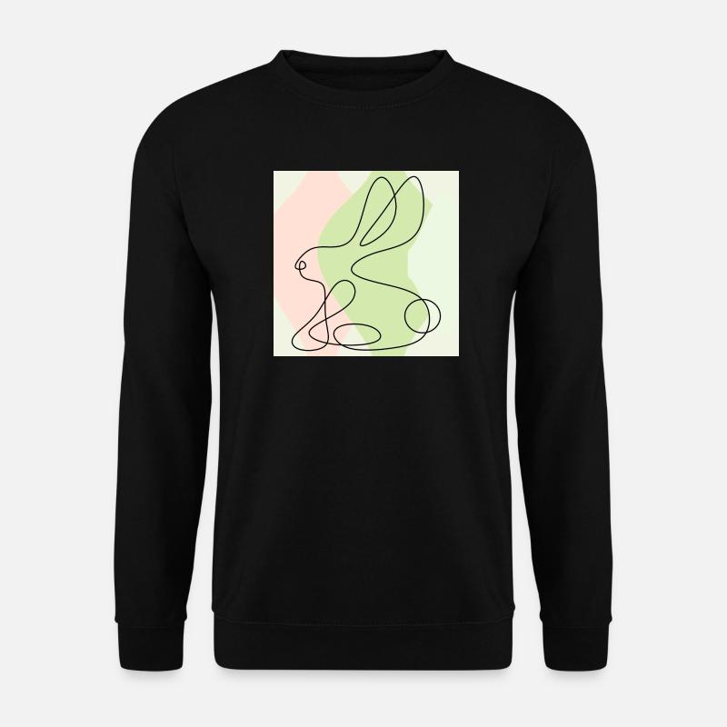 EASTER BUNNY LINE DRAWING - Unisex Sweatshirt - black
