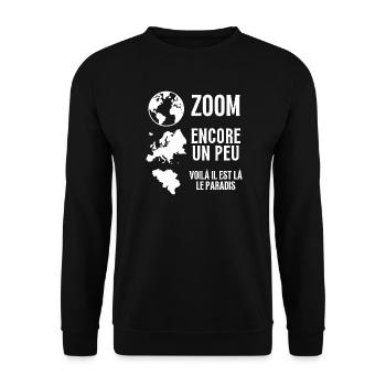 Belgique, je suis Belge, fierté Belge - Sweat-shirt Unisexe - noir - Devant - Alina (178cm) & Michal (187cm)