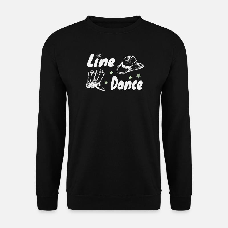 linedance mit stiefel, Tanz Tshirt für Westernfest - Unisex Pullover - Schwarz