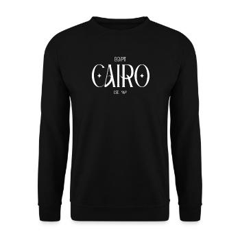 Cairo Vintage EST 969 Logo - Unisex Sweatshirt - black - Front - Alina (178cm) & Michal (187cm)