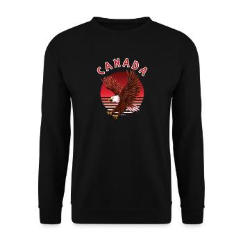 Aigle Du Canada - Sweat-shirt Unisexe - noir - Devant - Alina (178cm) & Michal (187cm)
