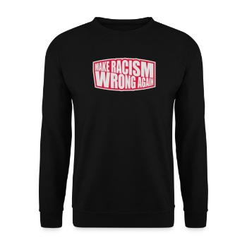 Rendre le racisme répréhensible - Sweat-shirt Unisexe - noir - Devant - Alina (178cm) & Michal (187cm)