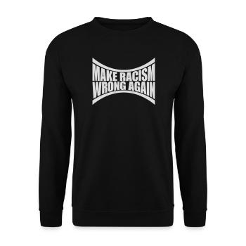 Rendre le racisme répréhensible - Sweat-shirt Unisexe - noir - Devant - Alina (178cm) & Michal (187cm)