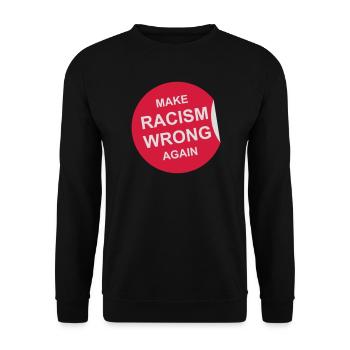 Rendre le racisme répréhensible - Sweat-shirt Unisexe - noir - Devant - Alina (178cm) & Michal (187cm)