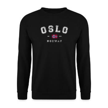 Oslo Norvège - Sweat-shirt Unisexe - noir - Devant - Alina (178cm) & Michal (187cm)