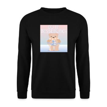 Gute Besserung - KINDER FIEBER - Unisex Pullover - Schwarz - Vorne - Alina (178cm) & Michal (187cm)