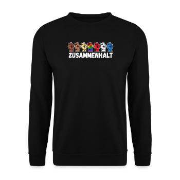 Right Gay Rainbow Lgbt Slogan - Unisex Sweatshirt - black - Front - Alina (178cm) & Michal (187cm)
