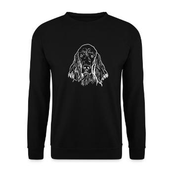 Setter irlandais - Sweat-shirt Unisexe - noir - Devant - Alina (178cm) & Michal (187cm)