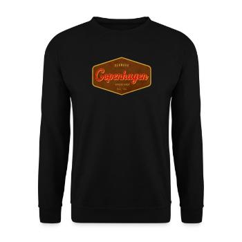 Copenhagen Vintage Sign Retro Graphic - Unisex Sweatshirt - black - Front - Alina (178cm) & Michal (187cm)