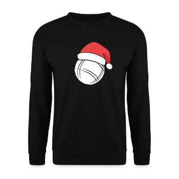 Boule Santa Tenue de pétanque pour Bouler pour boules - Sweat-shirt Unisexe - noir - Devant - Alina (178cm) & Michal (187cm)