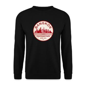 Sceau vintage de la Skyline de Bangkok - Sweat-shirt Unisexe - noir - Devant - Alina (178cm) & Michal (187cm)