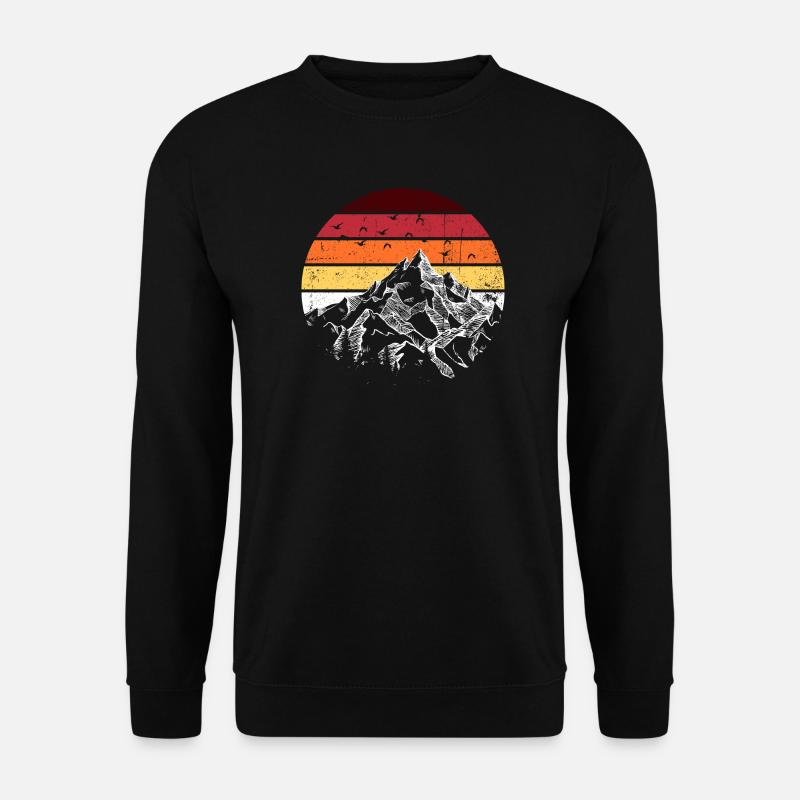 Sunset Ridge Bergkreis - Unisex Pullover - Schwarz