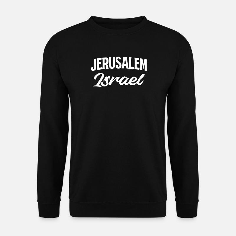 Jerusalem Israel Script Stil - Unisex Pullover - Schwarz