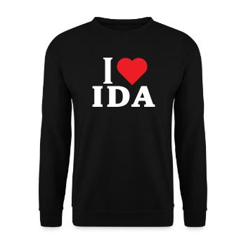 t-shirt I love Ida t-shirt gift idea - Unisex Sweatshirt - black - Front - Alina (178cm) & Michal (187cm)