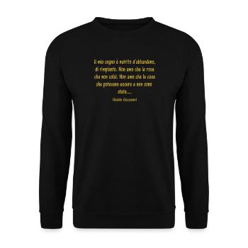 T-shirt Guido Gozzano t-shirt literary text - Unisex Sweatshirt - black - Front - Alina (178cm) & Michal (187cm)