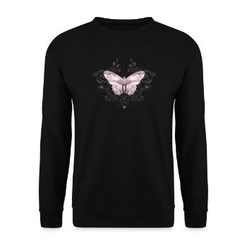Un papillon céleste de nuages délicats - Sweat-shirt Unisexe - noir - Devant - Alina (178cm) & Michal (187cm)