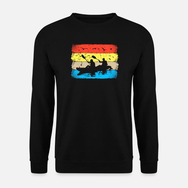 Retro Kayaking - Kayaking - Canoeing & Rowing - Unisex Sweatshirt - black