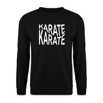 karaté, karaté sport, fan de karaté - Sweat-shirt Unisexe - noir - Devant - Alina (178cm) & Michal (187cm)
