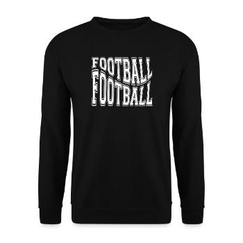 Fußball, Fußballfan, Fußballsport - Unisex Pullover - Schwarz - Vorne - Alina (178cm) & Michal (187cm)