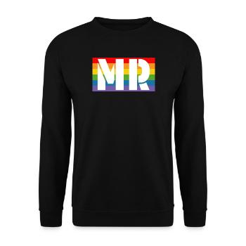 Chemise arc-en-ciel MR - Sweat-shirt Unisexe - noir - Devant - Alina (178cm) & Michal (187cm)