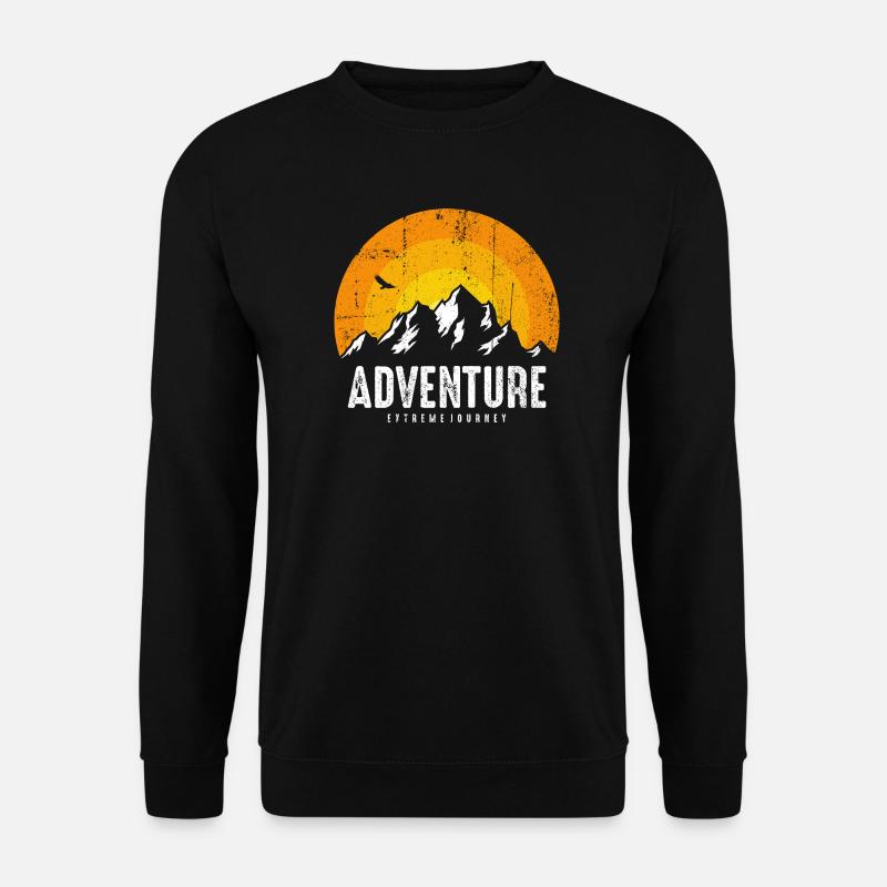 Adventure Mountain Sunrise - Unisex Pullover - Schwarz