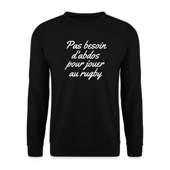 rugby, rugby sport, rugby humour - Sweat-shirt Unisexe - noir - Devant - Alina (178cm) & Michal (187cm)