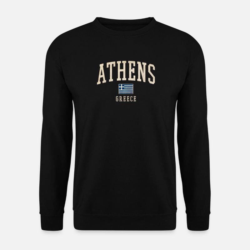 Athens Greece Vintage Varsity - Unisex Pullover - Schwarz