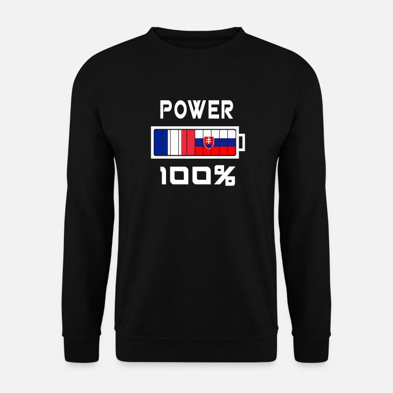Slowakei und Frankreich Power 100%. - Unisex Pullover - Schwarz