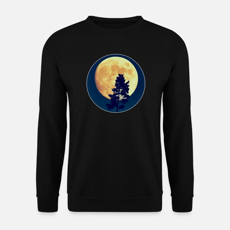 Moonlit Night Forest Silhouette - Unisex Sweatshirt - black