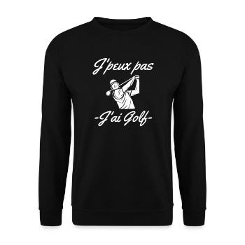 golf, golfeur, fan de golf - Sweat-shirt Unisexe - noir - Devant - Alina (178cm) & Michal (187cm)