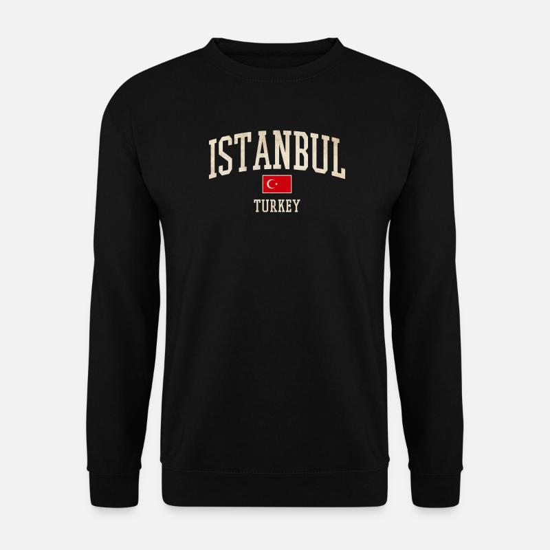 Istanbul Vintage Flaggen Shirt - Unisex Pullover - Schwarz