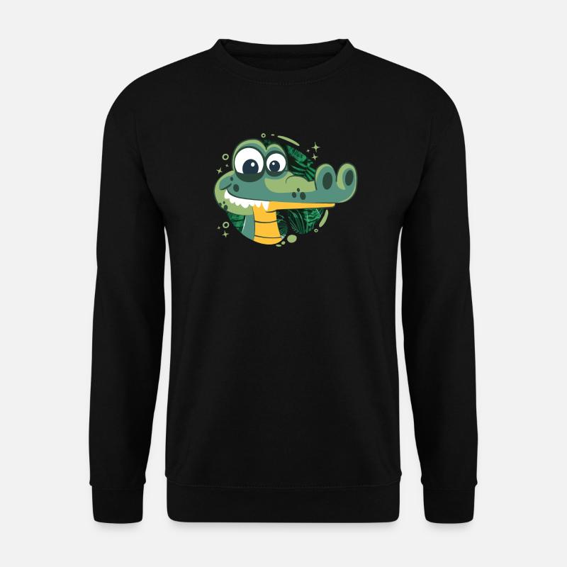 Snappy Birthday Alligator! - Unisex Pullover - Schwarz