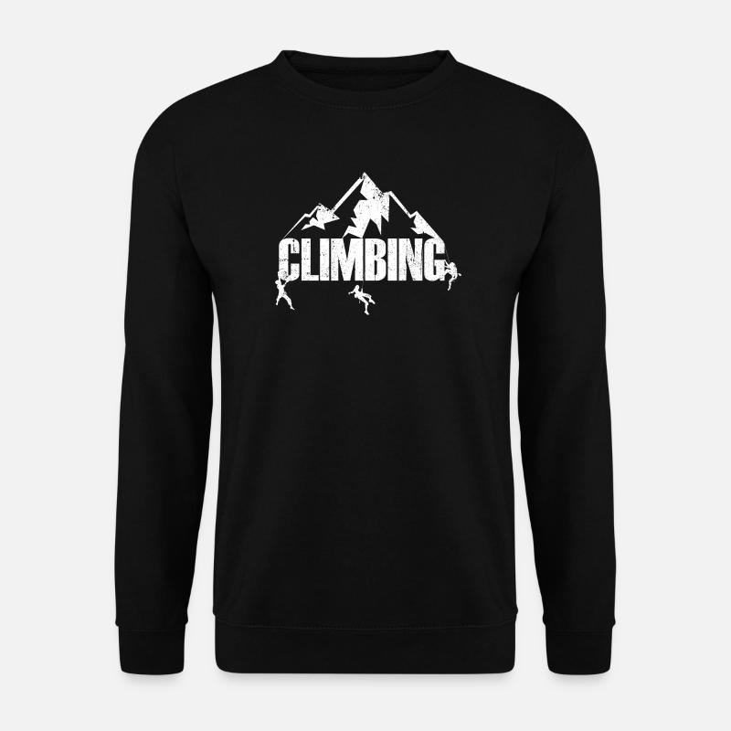 Gipfel-Emblem beim Klettern - Unisex Pullover - Schwarz