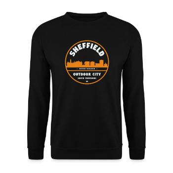Sheffield UK - Unisex Sweatshirt - black - Front - Alina (178cm) & Michal (187cm)