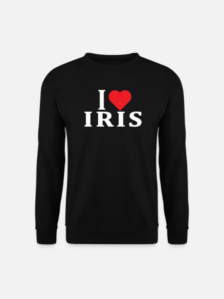 T-Shirt I love Iris T-Shirt Geschenkidee - Unisex Pullover - Schwarz