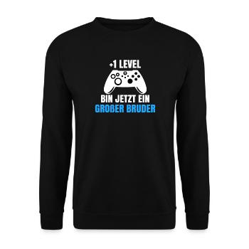 Familienglück Schwanger Statement Baby Familie - Unisex Pullover - Schwarz - Vorne - Alina (178cm) & Michal (187cm)