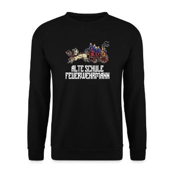 Firefighter Statement Fire Brigade Professional Fire Brigade - Unisex Sweatshirt - black - Front - Alina (178cm) & Michal (187cm)