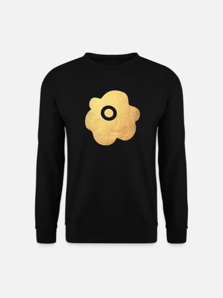 Yoga Blomst Blomst Guld Symbol Blossom Abstrakt Fan - Unisex sweater - sort