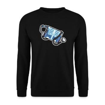 Logo Radiology Manip Radio Radiologist Radiology - Unisex Sweatshirt - black - Front - Alina (178cm) & Michal (187cm)