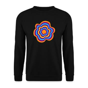 Rings Stripes Flower Yoga Meditation om - Unisex Sweatshirt - black - Front - Alina (178cm) & Michal (187cm)